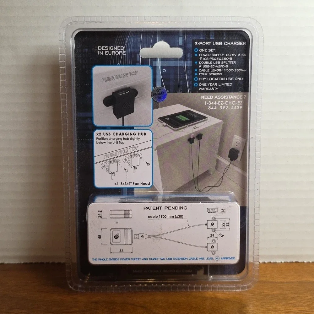 EZ Collection 2-Port USB Charger Intelligent Charging System Version A 4FD-B NEW